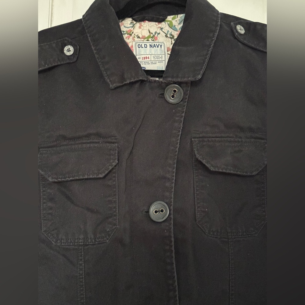 Old Navy Black Button-Up Jacket - image 4